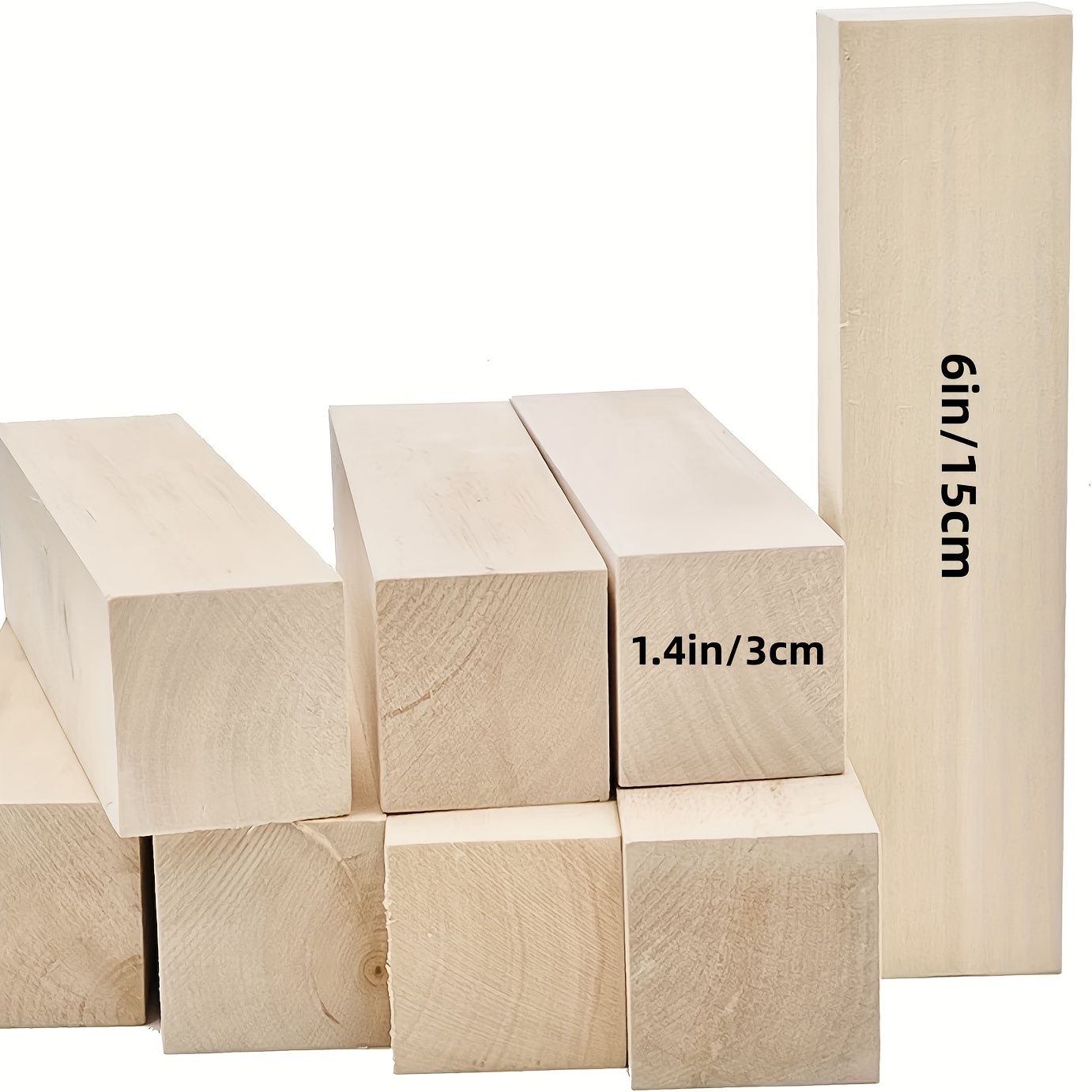 10pcs Basswood Carving Blocks Wood Whittling Blocks For Carving And  Whittling, Beginner To Expert