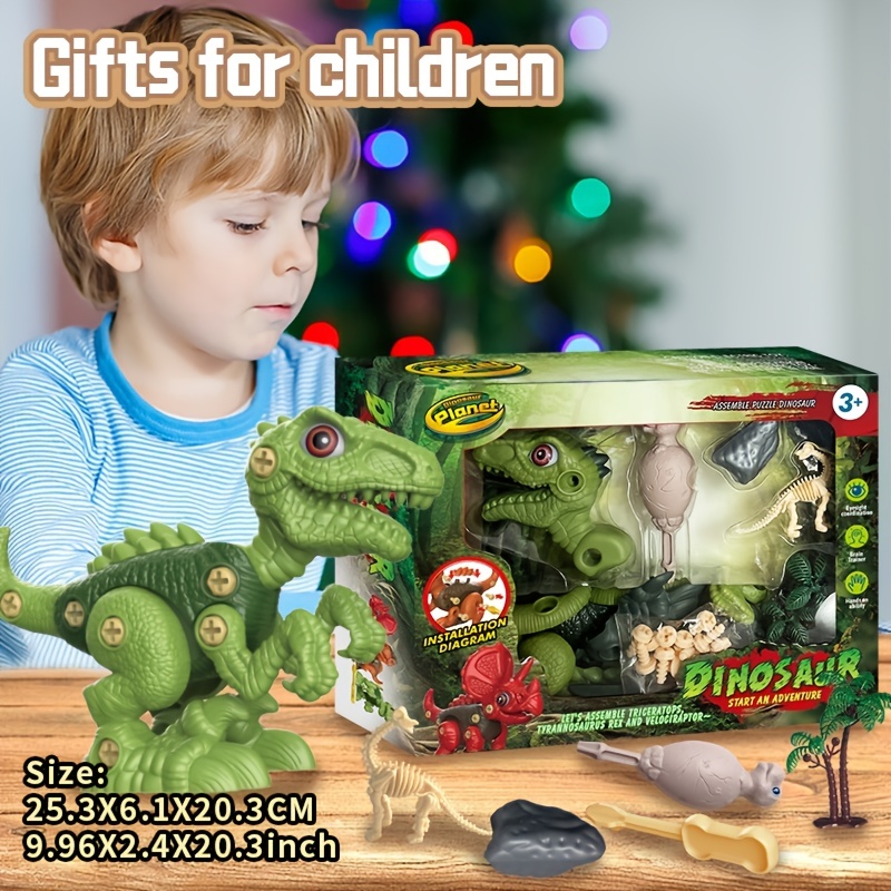  TEMI Paquete de 3 juguetes eléctricos de dinosaurios