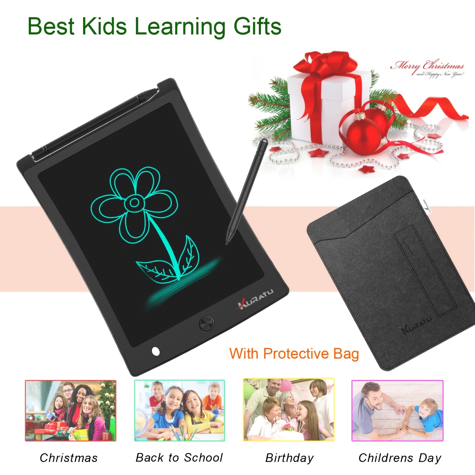 LCD Writing Tablet Drawing Board 12 Inch Colorful Girls Toys Christmas  Birthday Gift for 3 4 5 6 7 Year Old Girls Erasable Drawing Tablet Doodle  Board