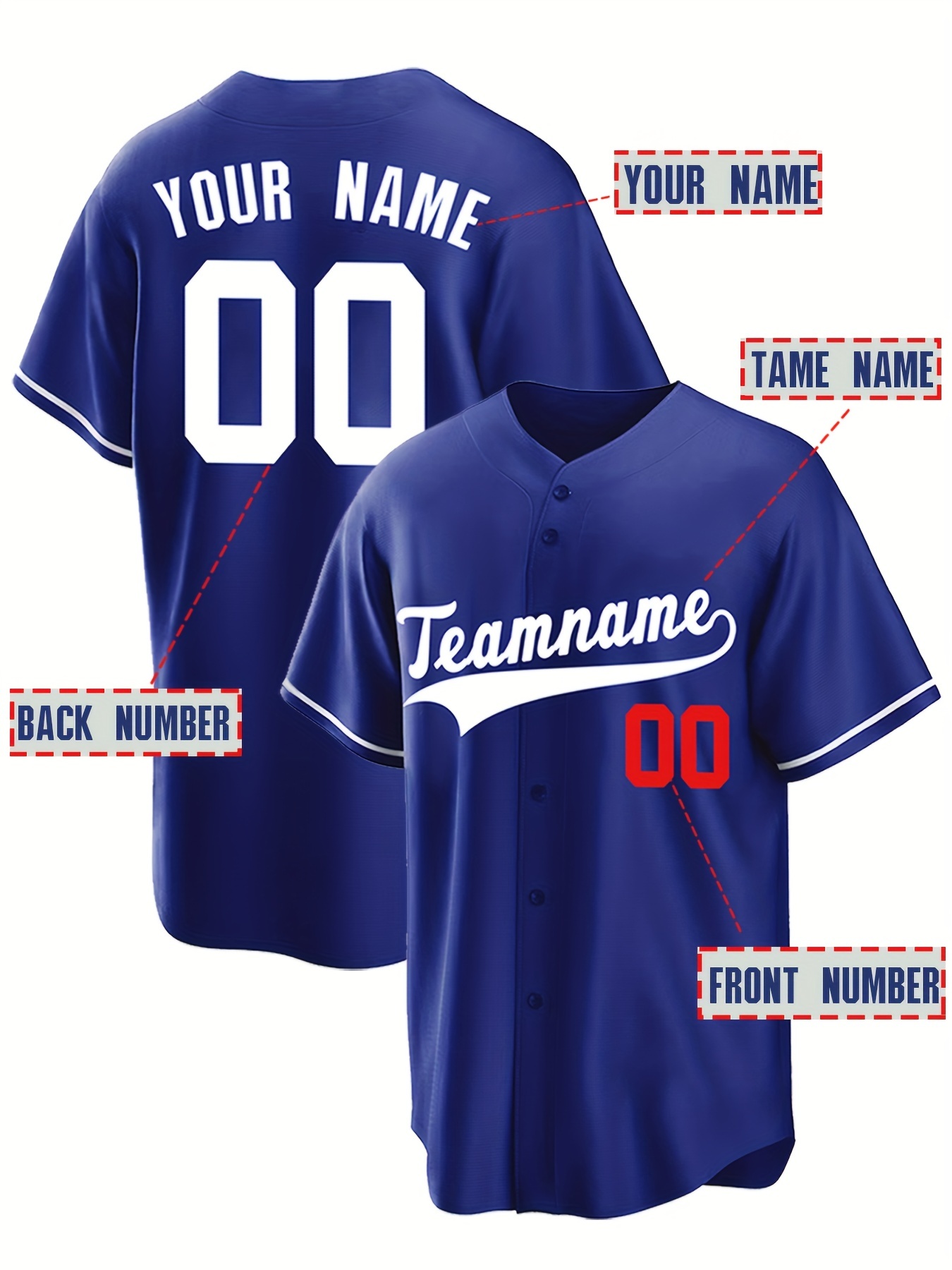 Custom Baseball Jersey Embroidered Your Names and Numbers