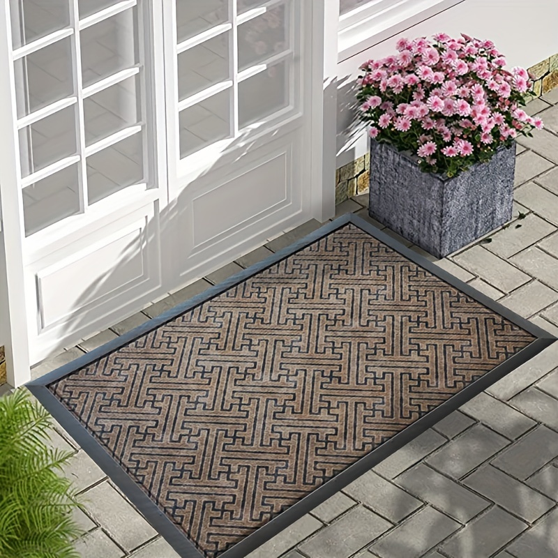 Dirt Resistant Welcome Doormat, Low Pile Indoor Outdoor Entrance Mat,  Absorbent Bath Mat, Suitable For Living Room Bedroom Bathroom Kitchen  Balcony Patio Carpet - Temu