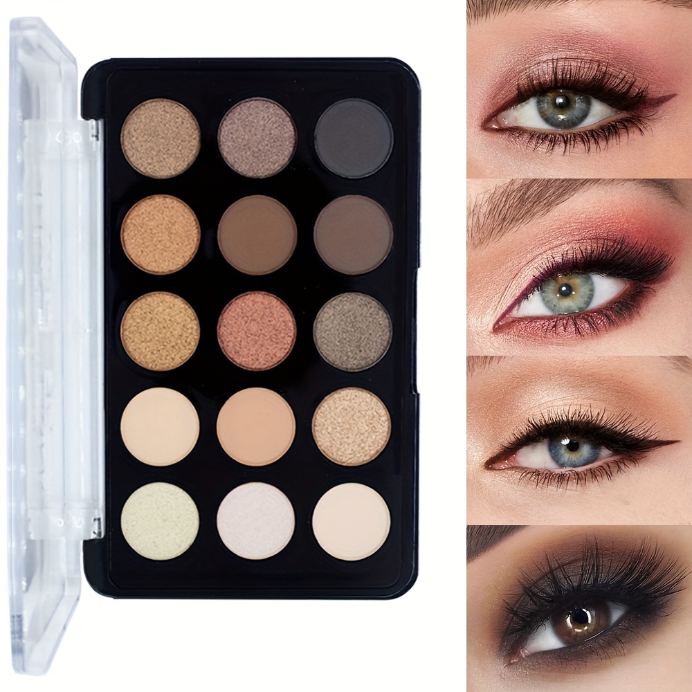 15-Color Eyeshadow Palette Matte Shimmer Finish Enhance Eye Makeup