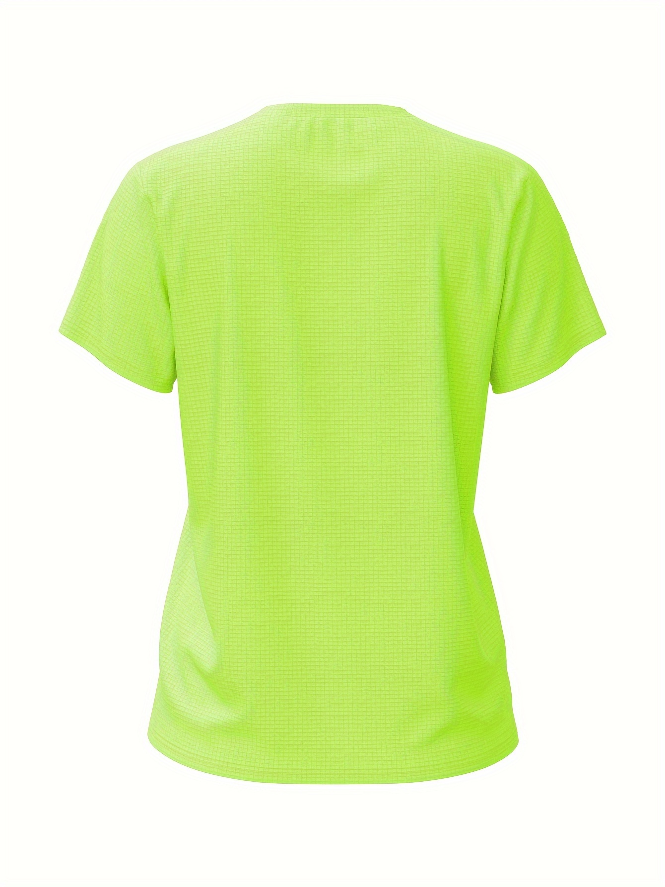 womens quick dry short sleeve running t shirt fitness round neck breathable tee top womens activewear grass green 2