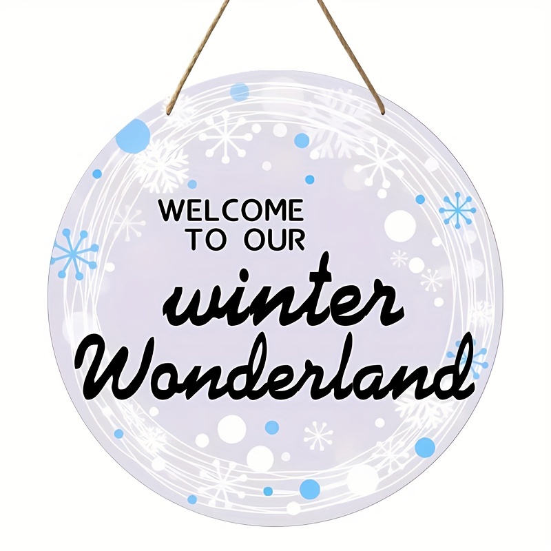 Welcome to Our Winter Wonderland Sign Farmhouse Christmas Décor Decorations  Wall Art Décor Home 8x12 208120097007