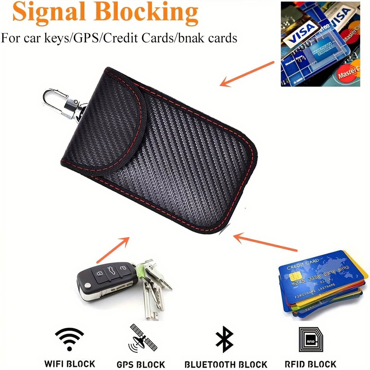 Faraday Bag Car Keys Cell Phone Anti theft Rfid Blocking - Temu