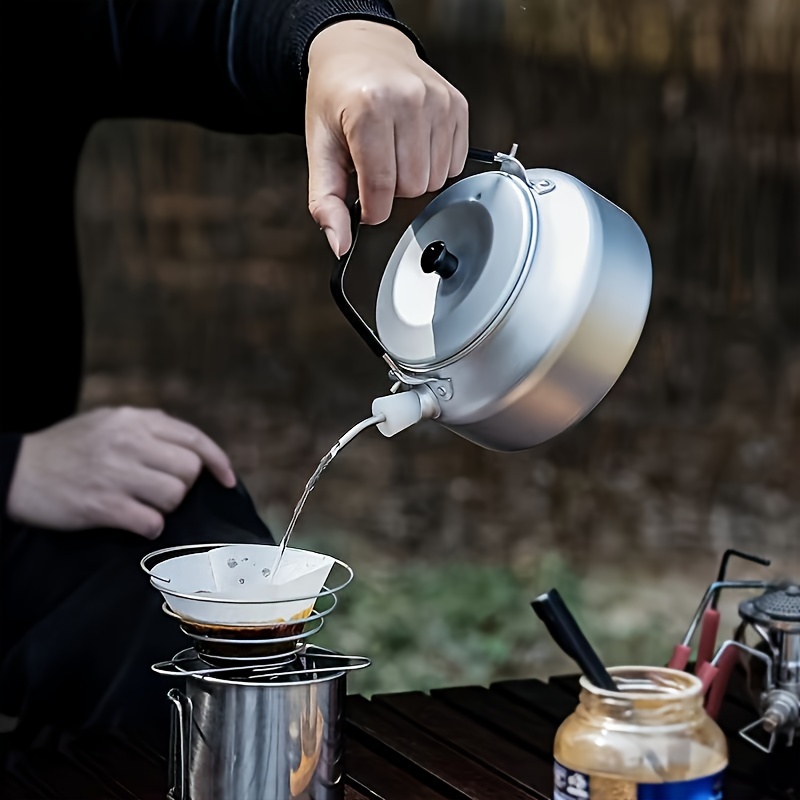 Portable, Light stainless steel camping kettle