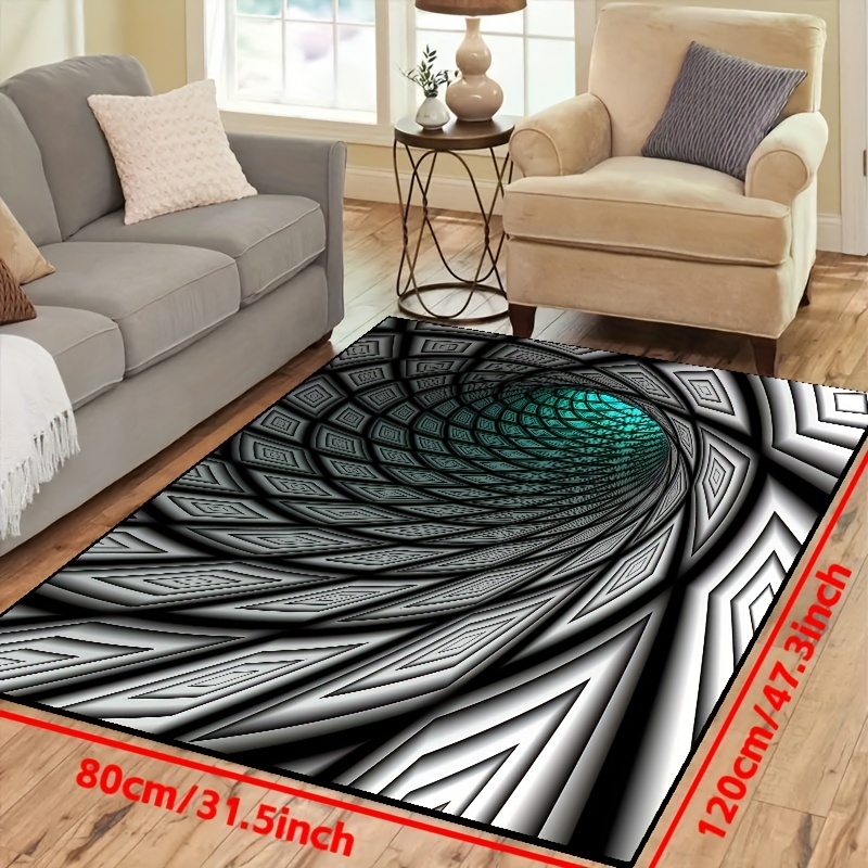 Vortex Illusion Print Kitchen Rug Outdoor Entrance Mat for Live Room  Bathroom Rugs Kitchen Floor Mat