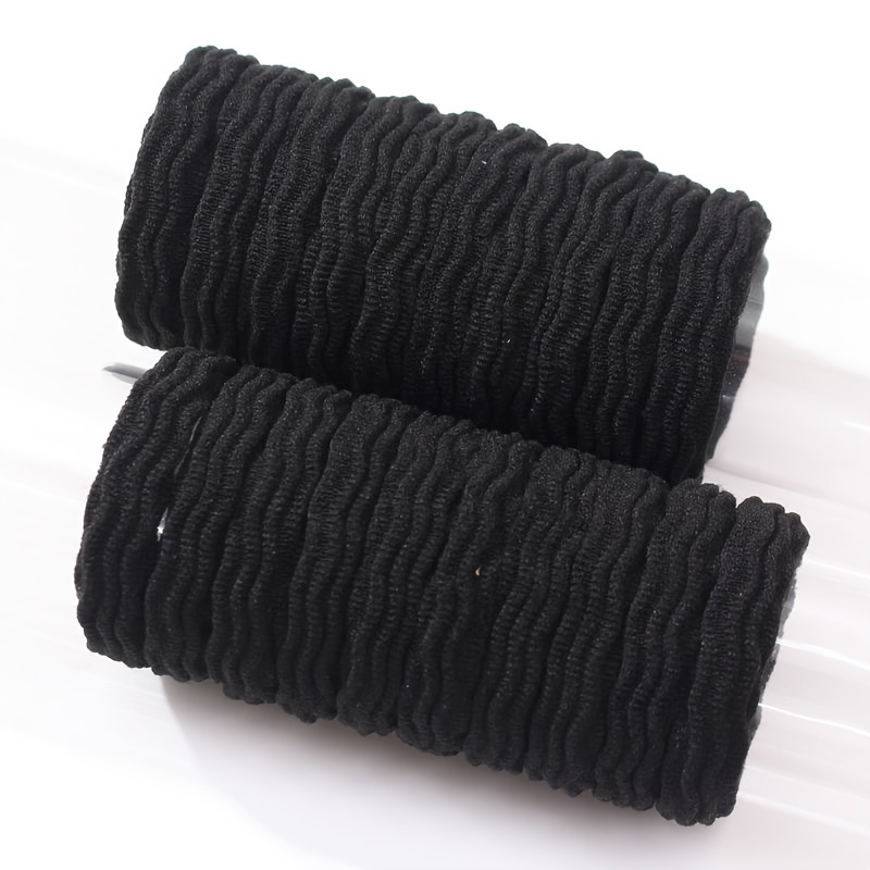 50pcs Solid Color Cotton Hair Tie, Scrunchie, Hair Band Elastic Rubber Band Towel Hair Rope Ponytail Holder Hair Accessories,Pony Tail Holders,Temu