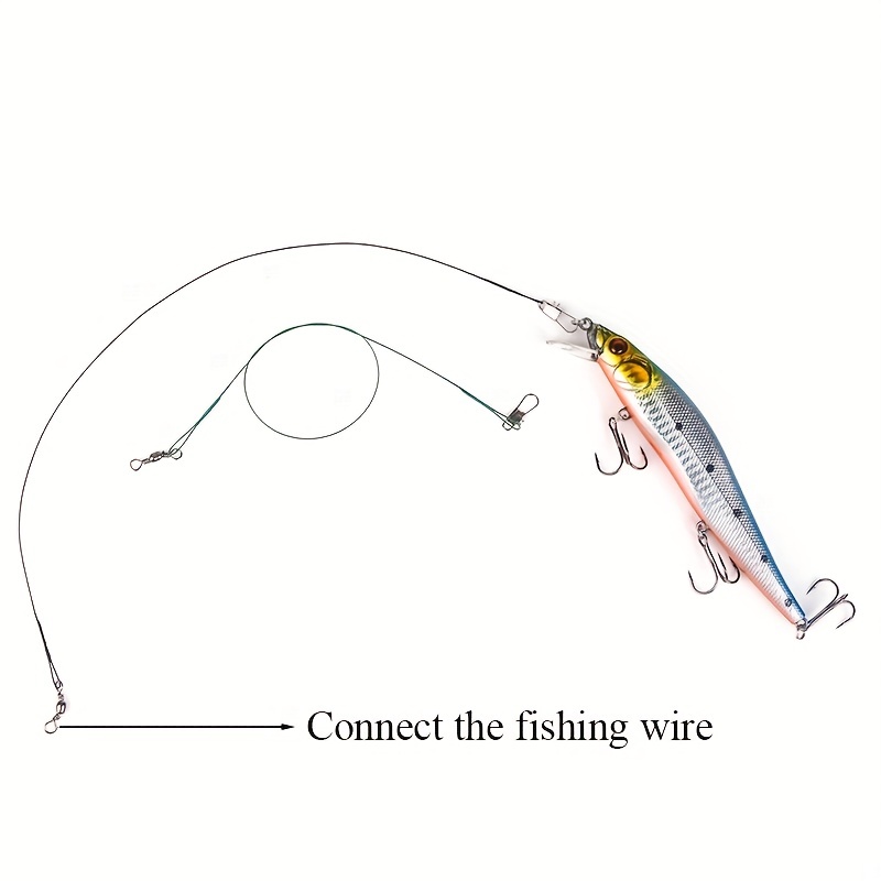 Fishing Lure Steel Wire Bite Resistant Titanium Wire Swivel - Temu