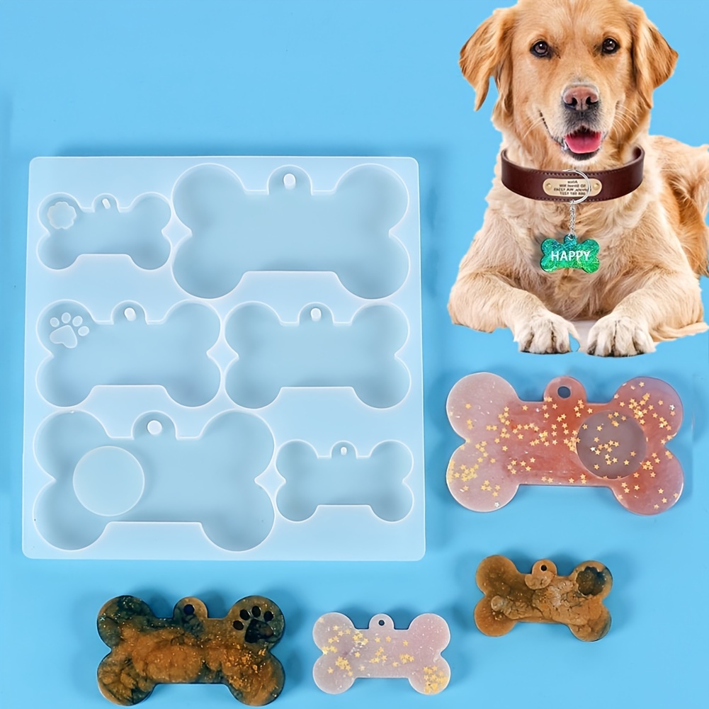 Diy Pet Dog Bones Brand Keychain Pendant Silicone Mold - Temu