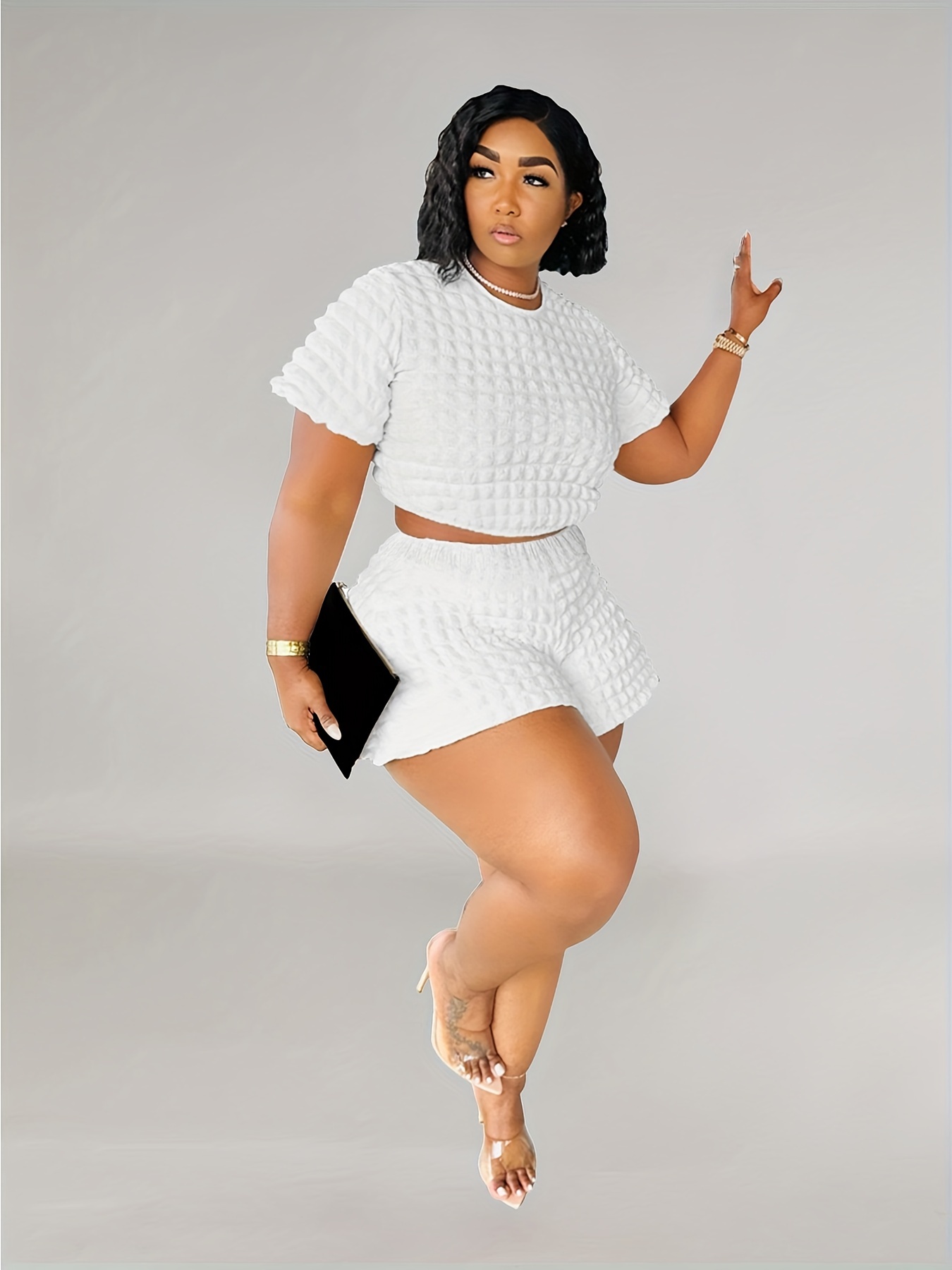 Plus size all shop white 2 piece set