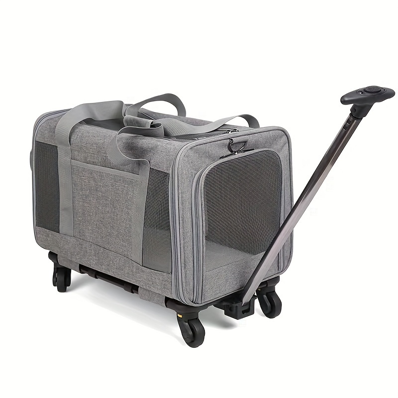 Breathable Pet Trolley Bag With Large Capacity For - Temu