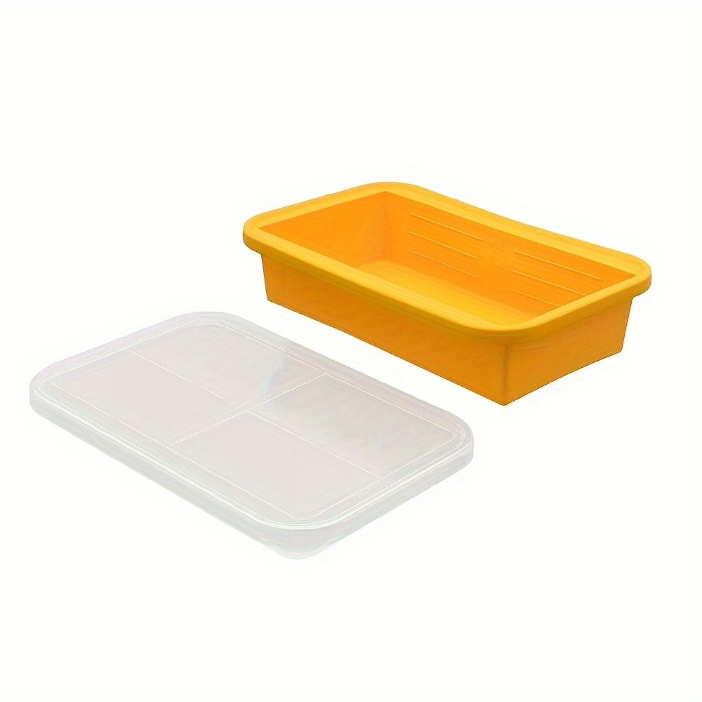 Lot de 2 plateaux de congélation - En silicone - Avec couvercle - 300 ml  par compartiment - Sans BPA - Idéal pour la conservation des soupes,  aliments de bébé, glaçons : : Cuisine et Maison