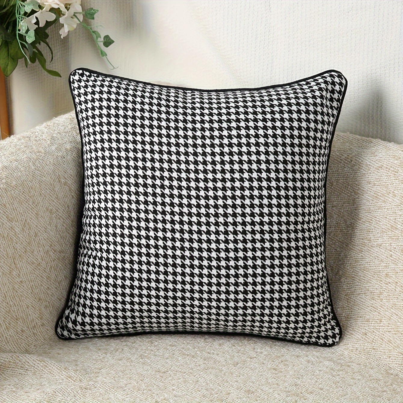 1pc Housse Coussin Oreiller Double Pain C t Carreaux Temu