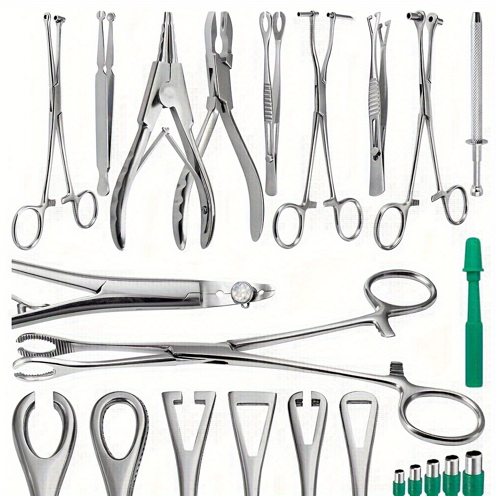 1Pc Stainless Steel Piercing Pliers Tools Dermal Anchor Hemostat Forceps  Punchers Septum Cartilage Belly Lip Piercing Tattoo Clamp