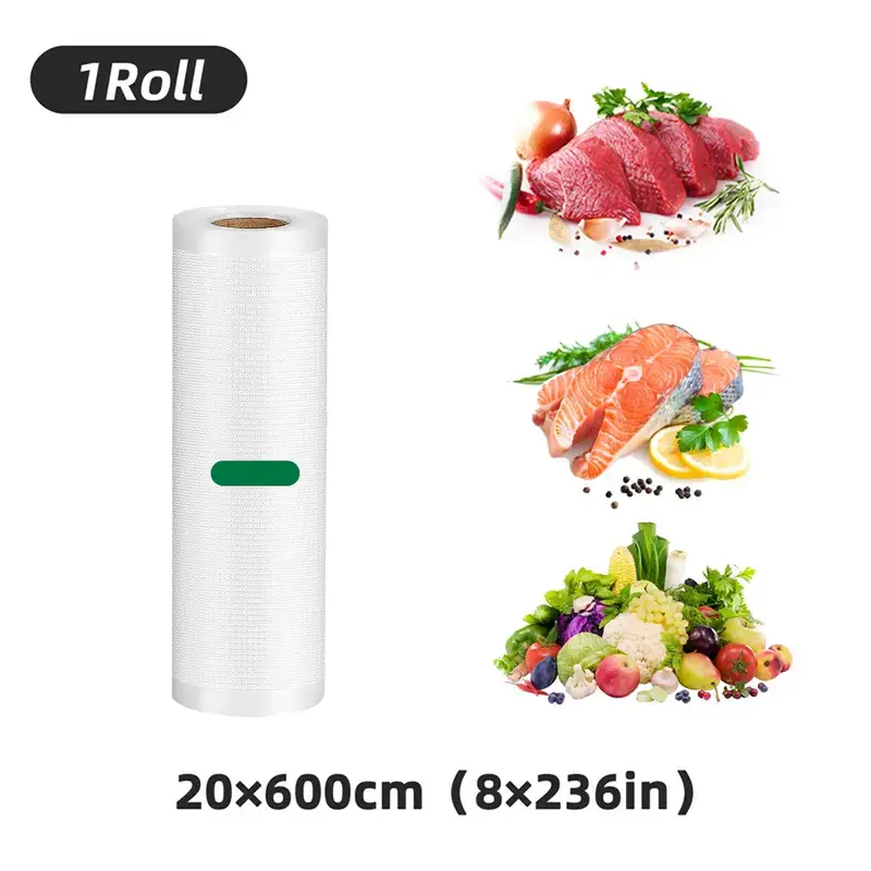 2 Rolls 8 inch x 12' Vacuum Sealer Bags for Food Saver, Vacuum Seal Bags Rolls Food Storage Bags, Size: 2 Rolls 8 x 12, Clear