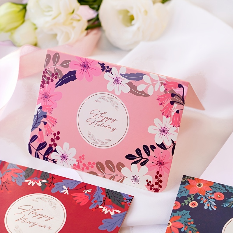 Floral Greeting Cards And Envelope Set (6 Cards+6 - Temu