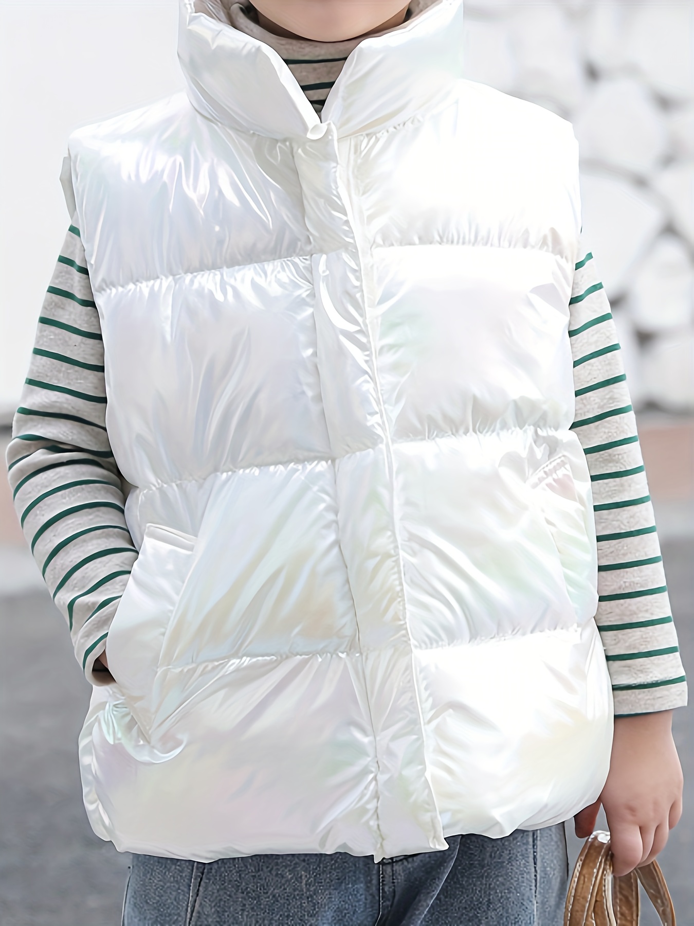 Padded Stand-Up Collar Puffer Vest