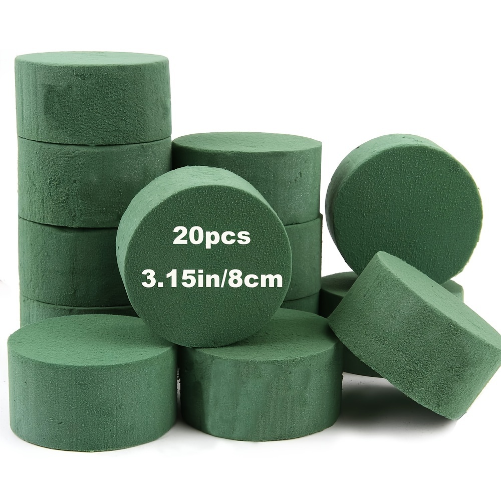 Set of 3 Green Wet Floral Foam Bricks, Styrofoam Blocks for Floral