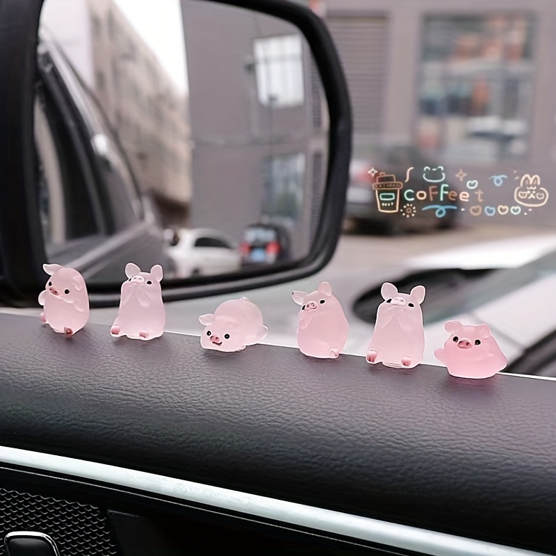 Cute Luminous Piggy Car Ornaments Car Dashboard Decoration - Temu
