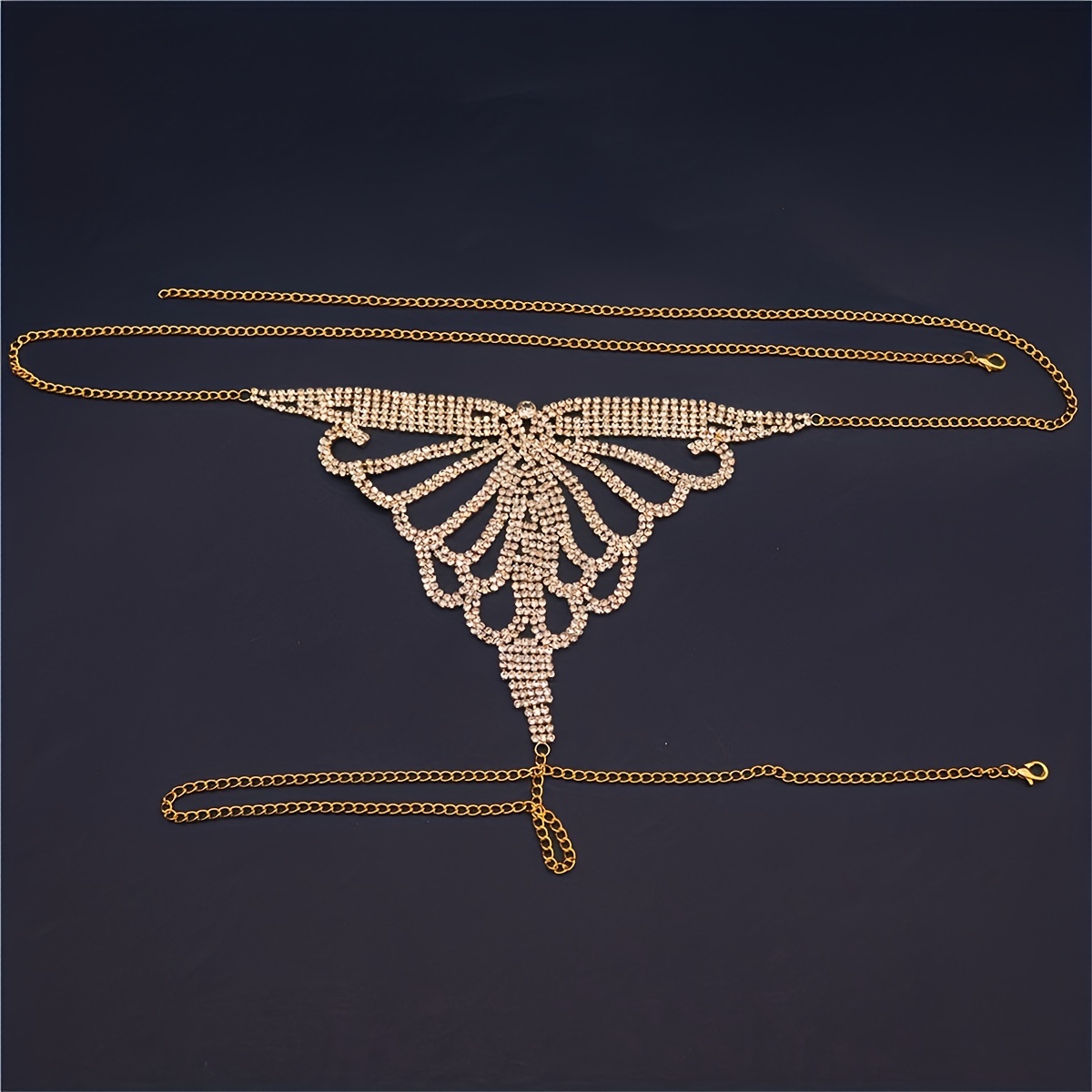 Fashion Leaf Rhinestone Crystal Body Chain Bra Jewelry for Women Sexy  Bikini Necklace Statement Lingerie 