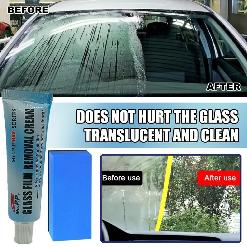 Car Glass Oil Film Removal Paste Front Windshield Cleaner Decontamination  Oil Film Removal Water Spot Remover For All Cars - Automotive - Temu