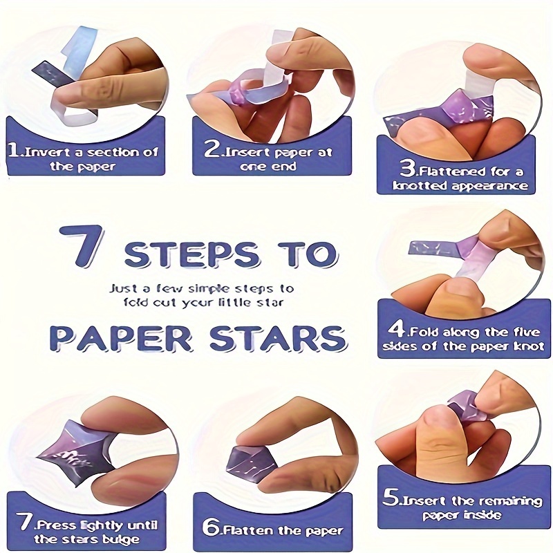 Origami Star Paper Strips Starry Sky Star Paper Strips Lucky - Temu