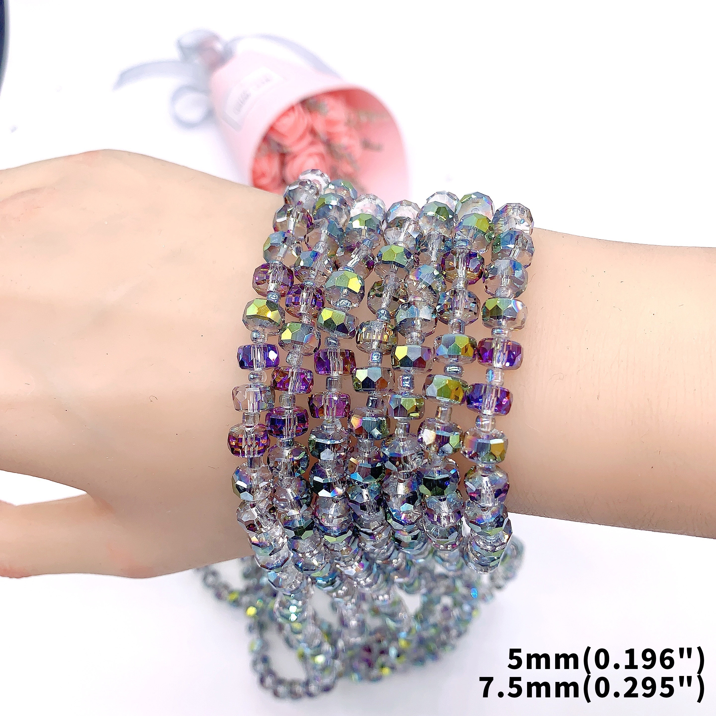 Diameter Sparkling Clear Crystal Beads Faceted Glass Beads - Temu