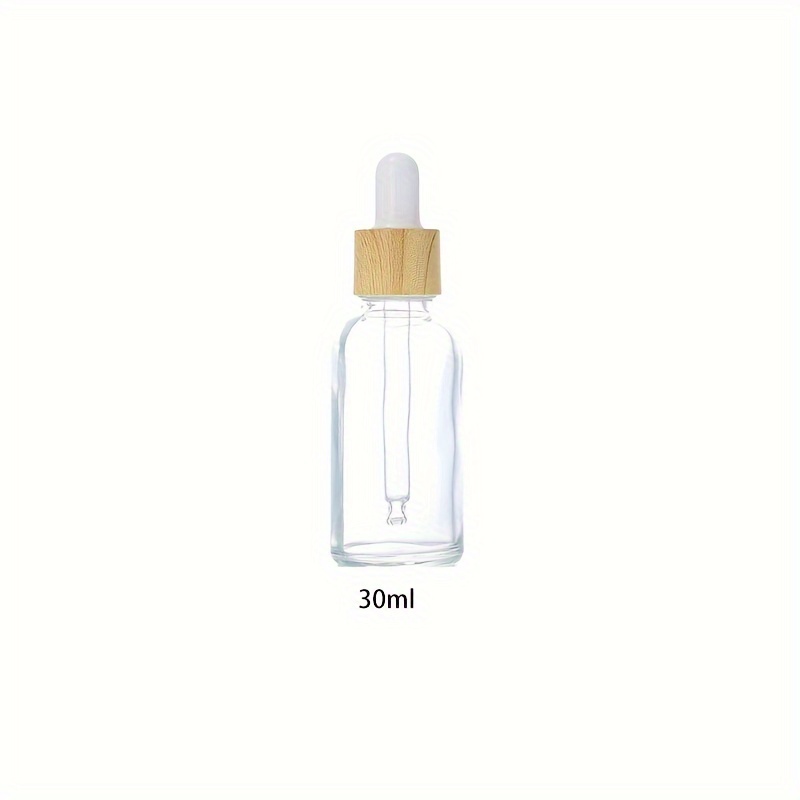 

1pc 10/30ml Mini Clear Glass Dropper Bottle Essential Oil Vials Travel Refillable Diy Cosmetic Sample Container Liquid Perfume Eye Dropper Bottle