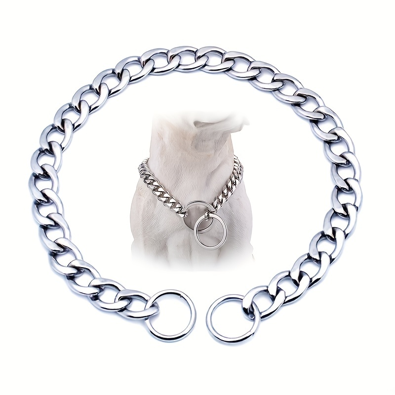 

Stainless Steel Dog Collar Dog Choke Chain Collar, Puppy Metal Chain Slip Collar Pet Training Walking Choker