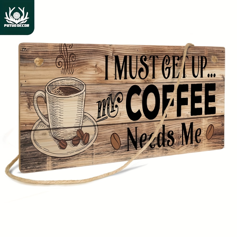 Coffee and Jesus - Coffee Sign - Rustic Wooden Coffee Sign - Little Signs  with Sayings - Funny Home Decor Must Haves for Kitchen, Dining Room -  Coffee