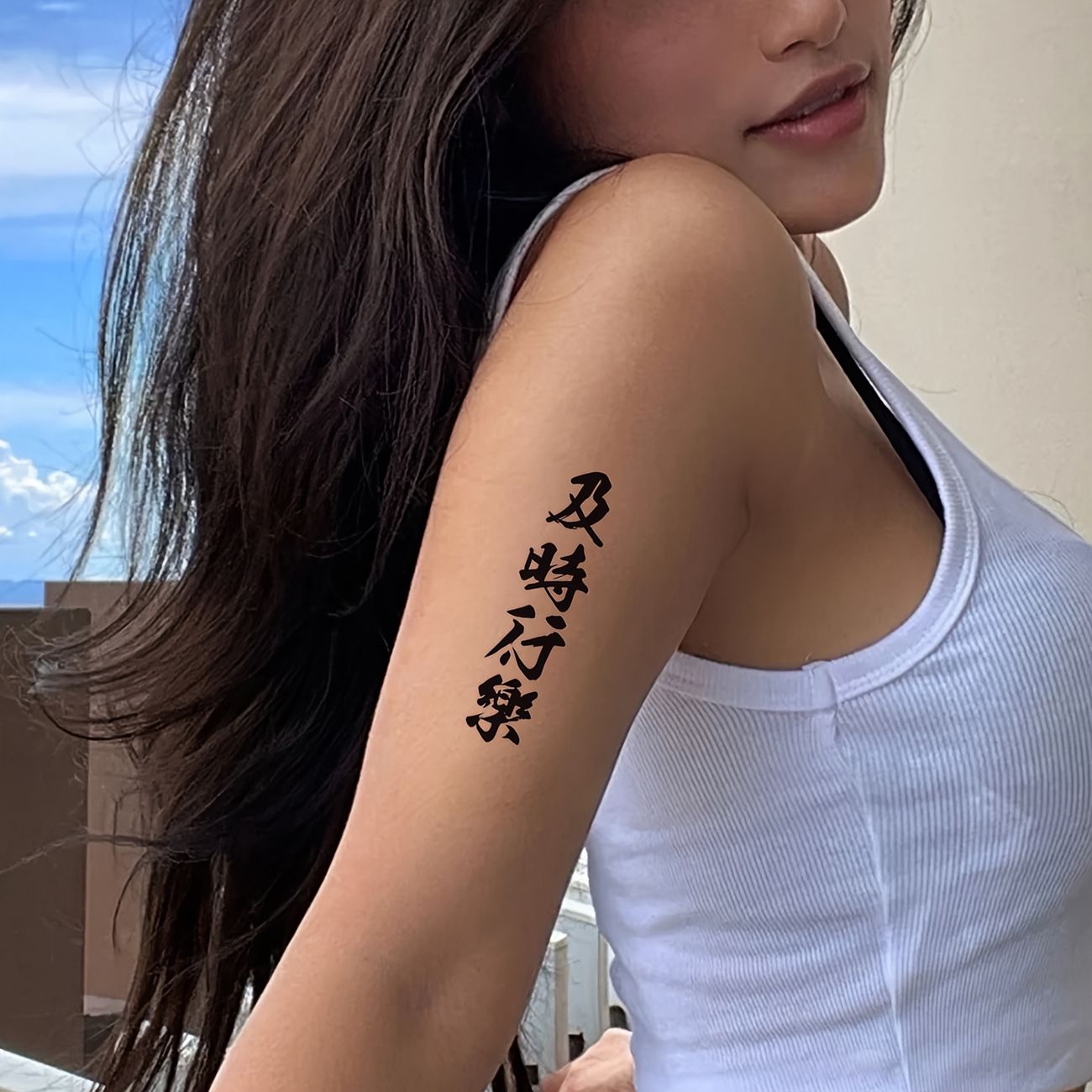 Temporary Tattoos Chinese Character Carpe Diem Arm Cool Tattoos Stickers  For Adults Waterproof Lasting 1 3 Days Temporary Tattoos - Beauty &  Personal Care - Temu