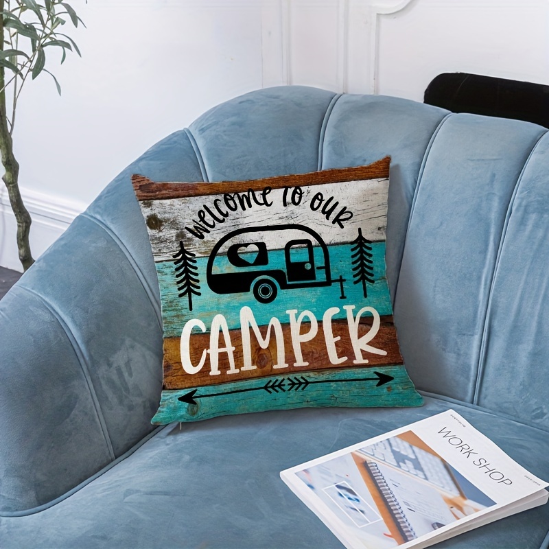 Happy camper pillow outlet cases