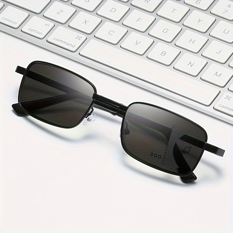 Foldable Multifocal Photochromic Reading Glasses Men UV400 Sun Glasses