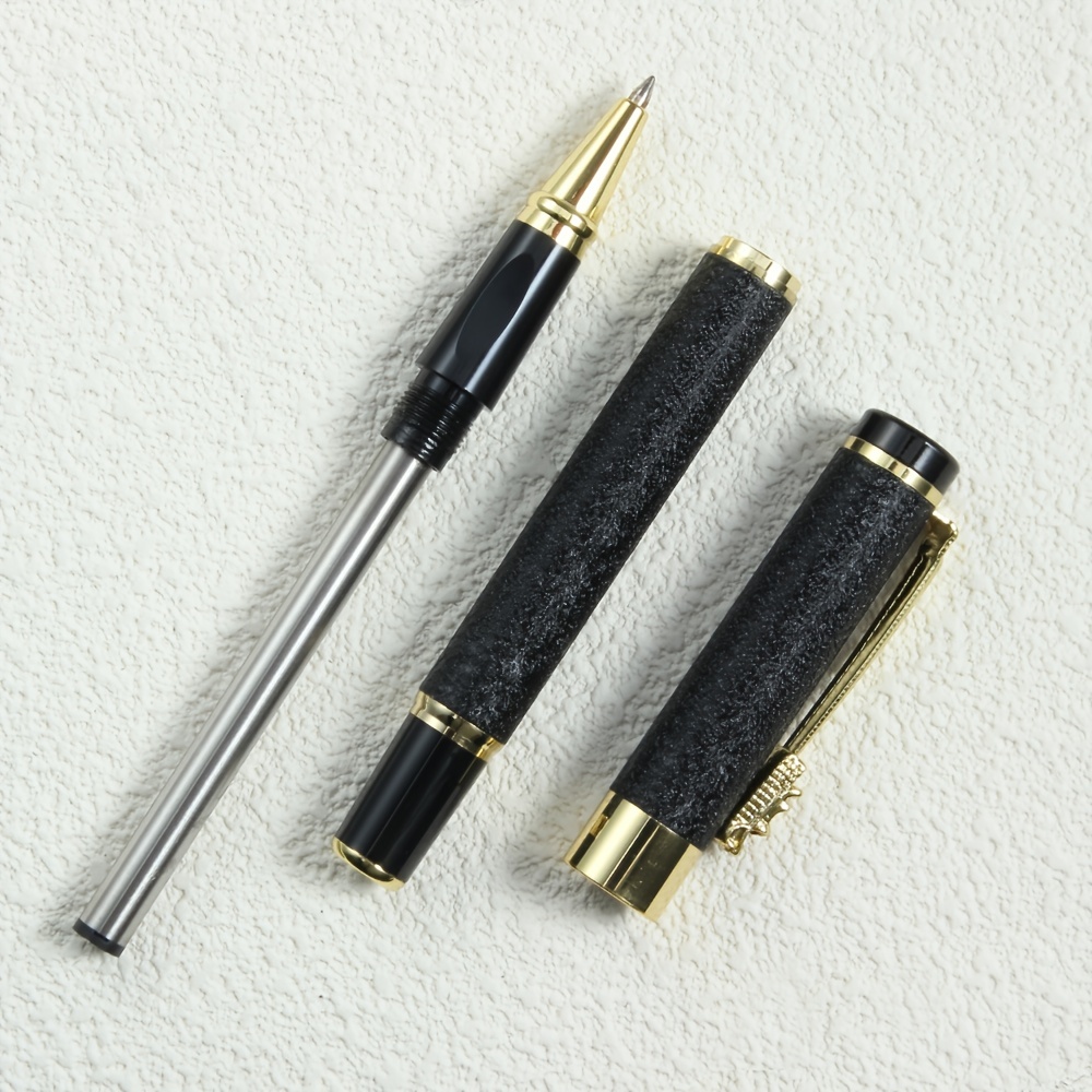 Executive Curved Gold Trim Metal Pens