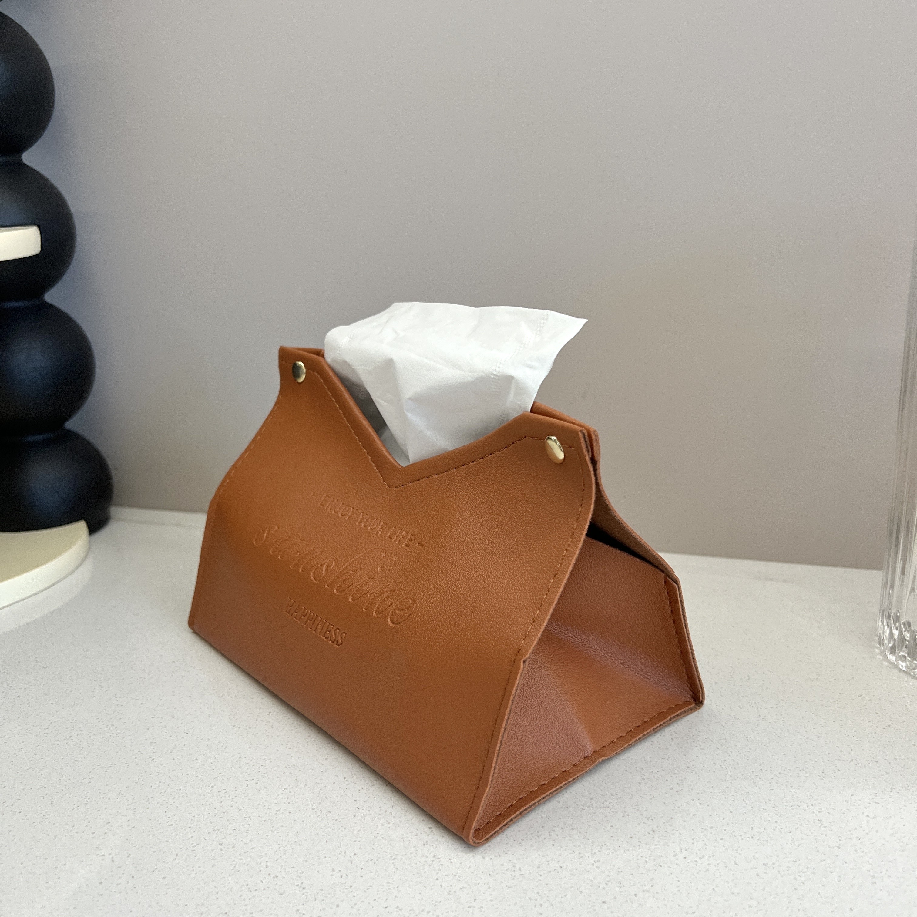 Leather Tissue Box Car Home Living Room Decoration Bedroom Kitchen