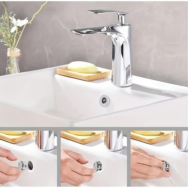 4pcs Plastic Overflow Rings for Kitchen & Bathroom Sinks - Decorative Basin Trim Accessories
