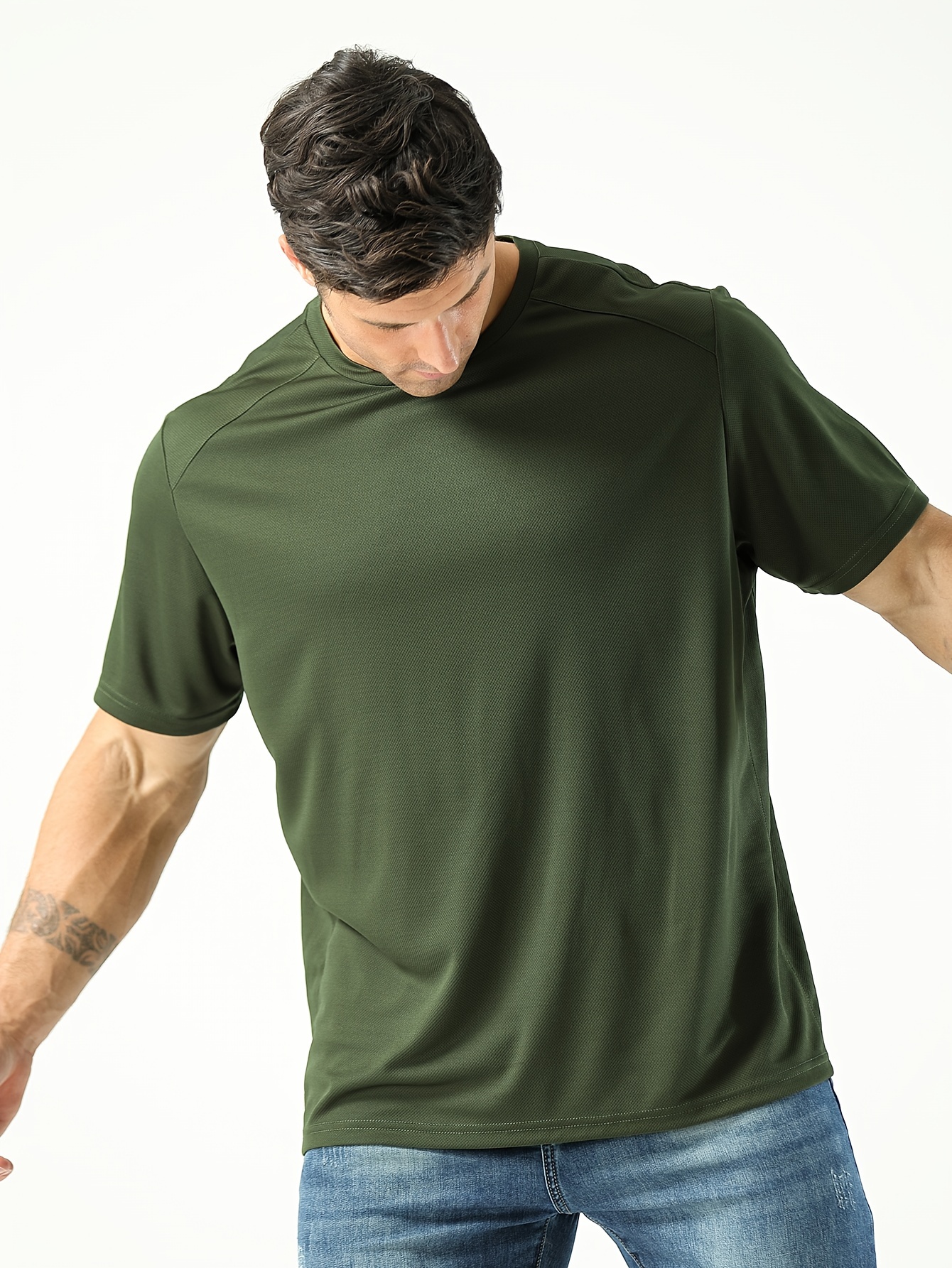 Plus Size Men's Solid T shirt Short Sleeve Tees Summer Men's - Temu Canada