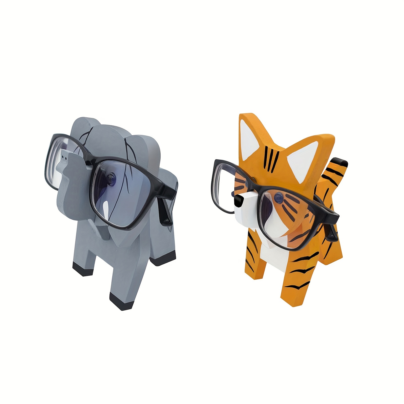 Cartoon Tier Holz Schnitzen Brille Sonnenbrille Halter Stand