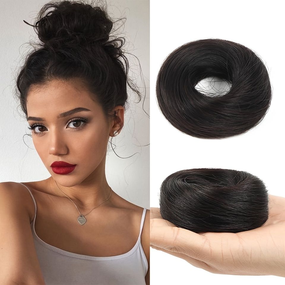 A Scrunchie Wig Headpiece Clips Into A Ponytail Cap To Extend Synthetic  Natural Fake Hair - Beauty & Personal Care - Temu