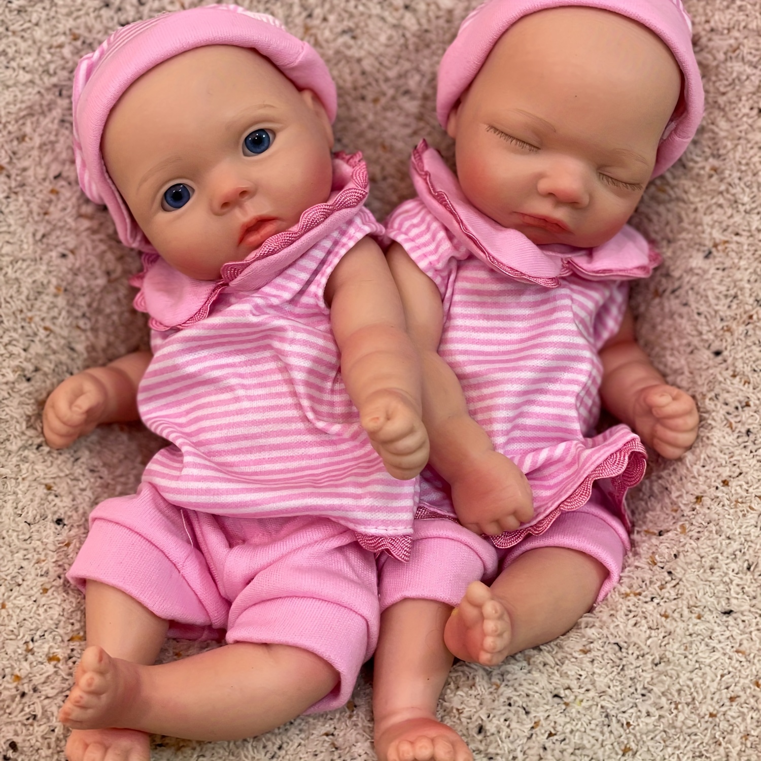 16.93inch Whole Body Solid Silicone Bebe Reborn Girl With Artist Oil  Painted Skin Soft Platinum Silicone Reborn Baby Doll Can Bath Reborn Doll  Toy For