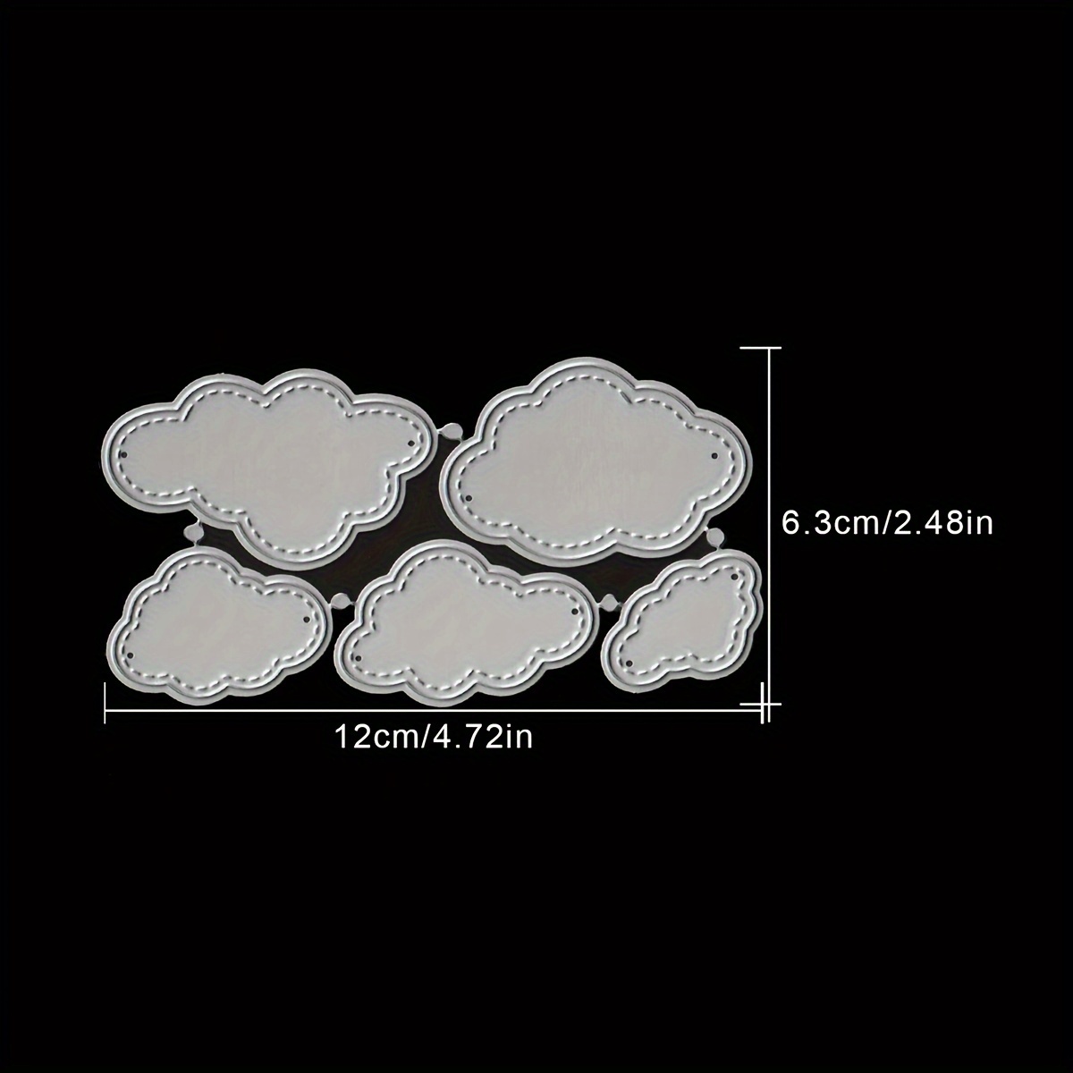 Lovely Basic Clouds With Dotted Lines Metal Cutting Dies Stencils For Diy Scrapbooking Decorative Embossing Diy Paper Cards