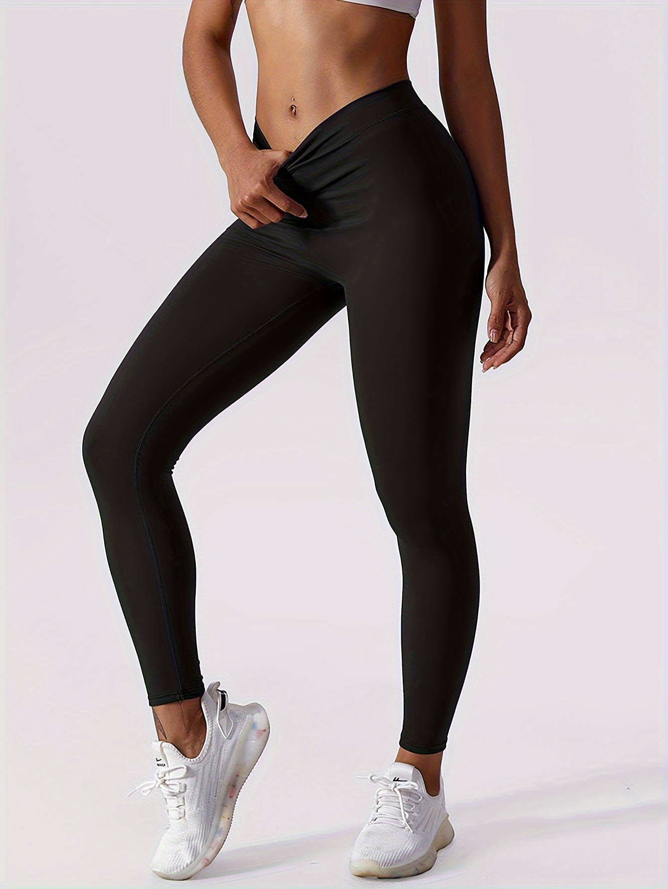 Quick Drying Back Cross Waist Yoga Workout Pants High - Temu Canada