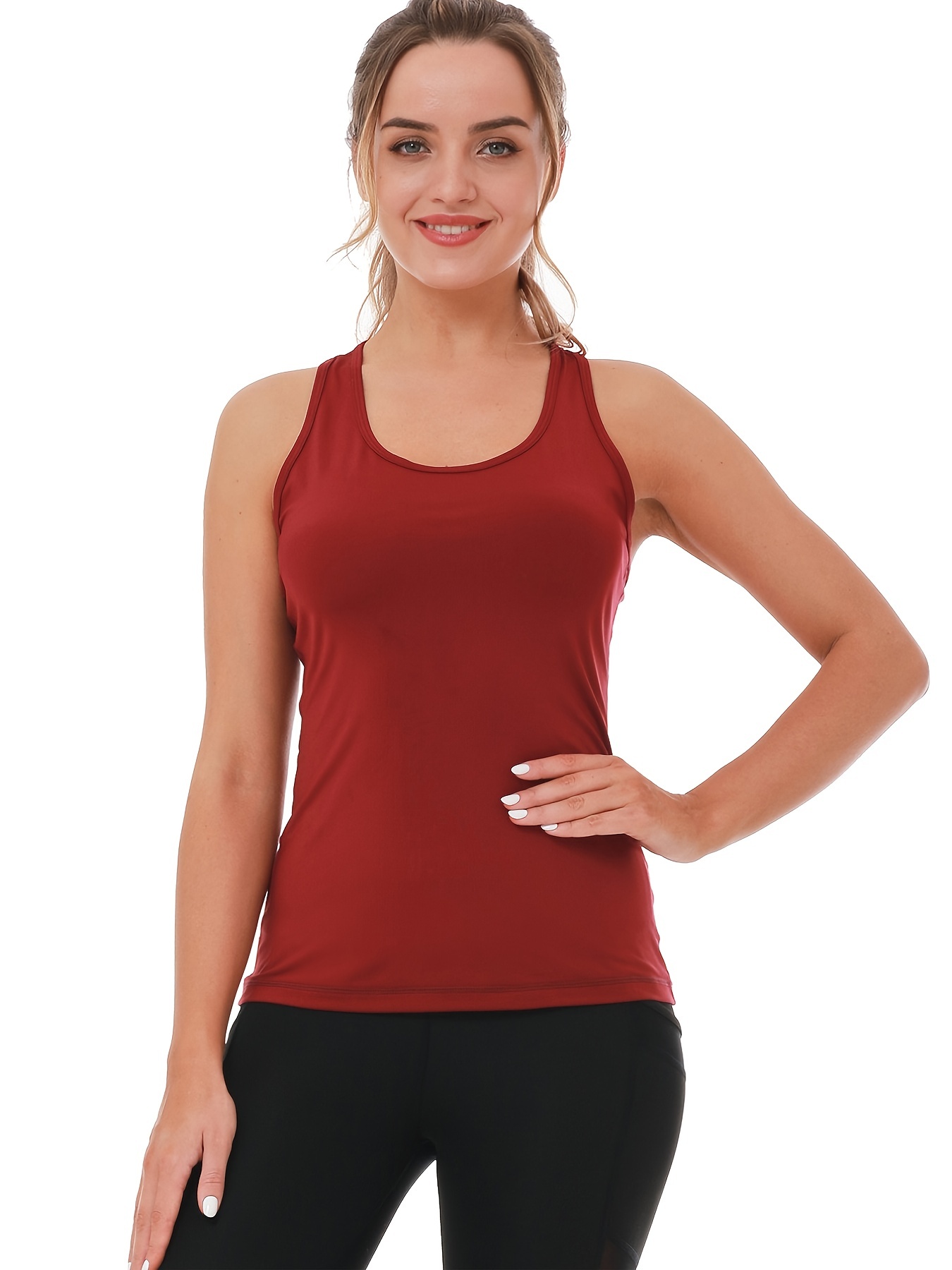 Women Racerback Workout Tank Top Athletic Undershirt Sleeveless