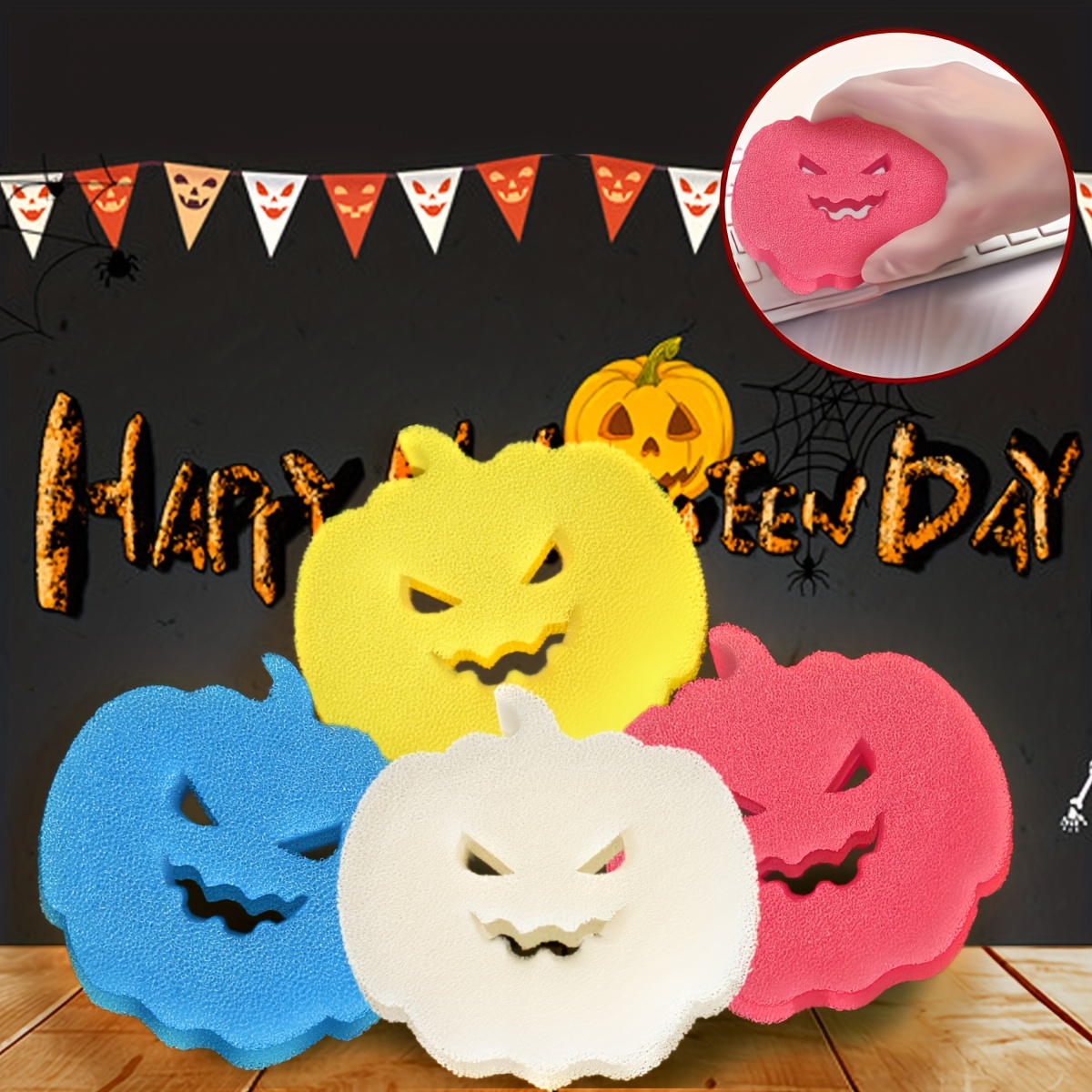 Creative Happy Face Magic Cleaning Brush, Sponge Like Loofah Sponge For  Kitchen Cleaning And Dishwashing Cotton Scratch Free - Temu