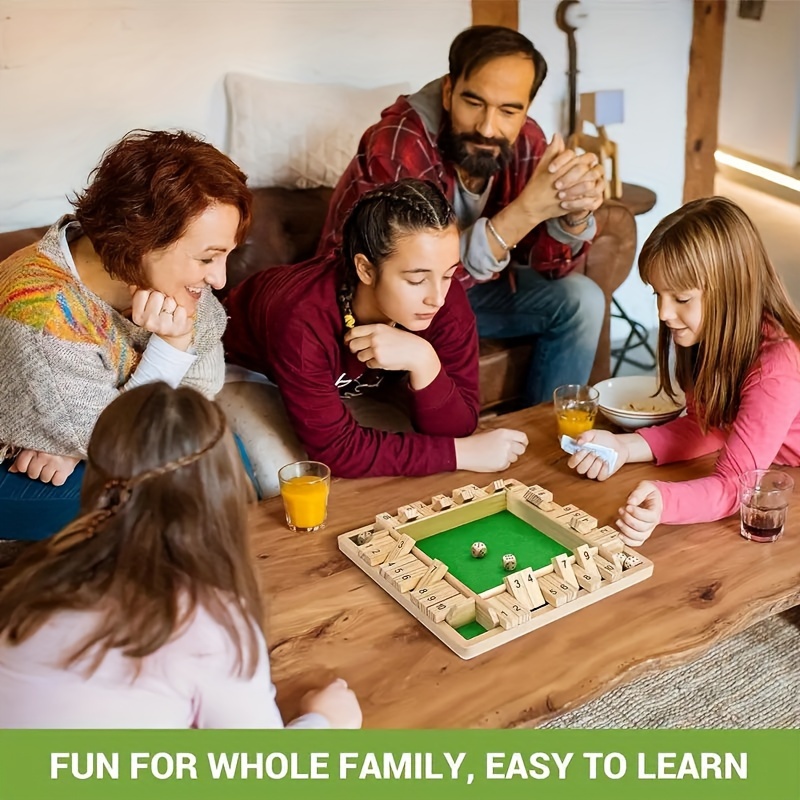 Shut The Box Game Juegos Dados Mesa Madera Adultos Juegos - Temu Mexico