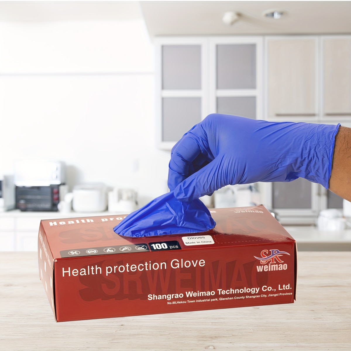 Disposable Blue Gloves Thickened Nitrile Gloves Protective - Temu
