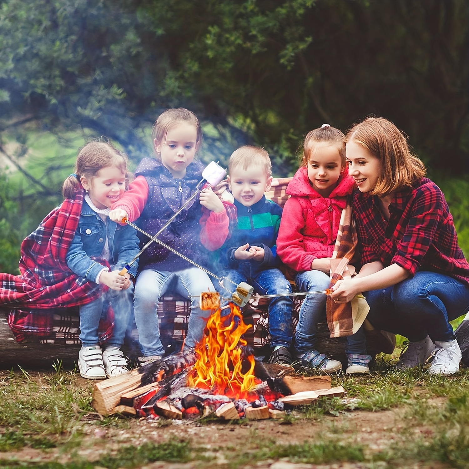 Retractable Barbecue Fork Marshmallow Roasting Sticks - Temu