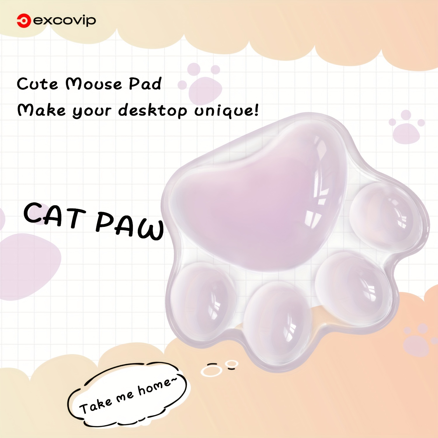 Crystal Cat Claw Wrist Guard Hand Rest for Mouse Hand Pad