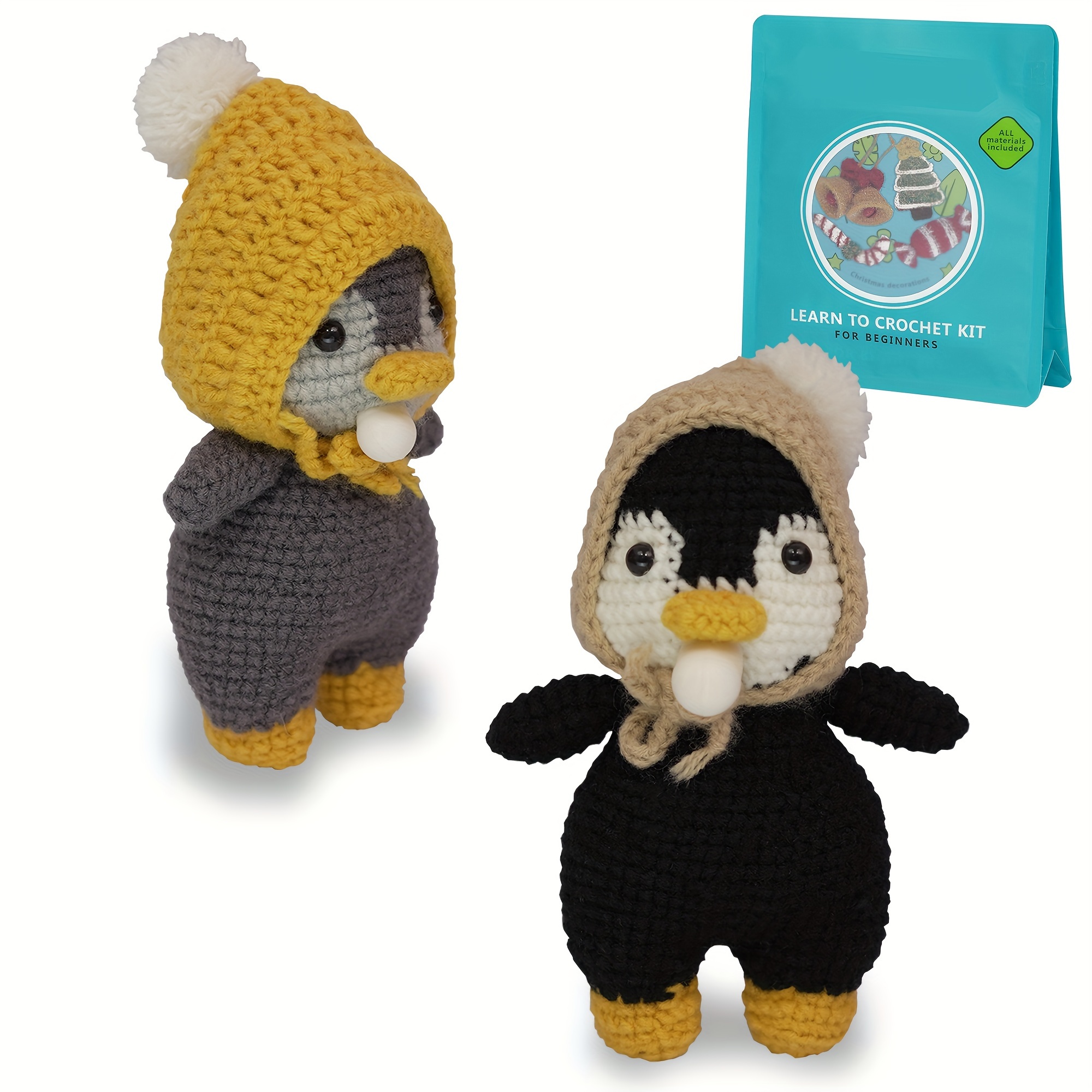 Penguin Crochet Kit For Beginners, Animal Crochet Starter Kit All-In-One  Complete Crochet Kit Learn To Crochet Sets With Instructions And Step By  Step Video Tutorials For Adults Cute Animal Doll DIY Crafts